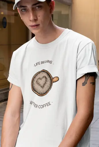 Life Begins After Coffee Men's Tshirt