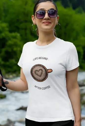 Life Begins After Coffee Women's Tshirt