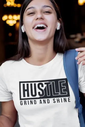 Hustle Grind and Shine Women's Tshirt
