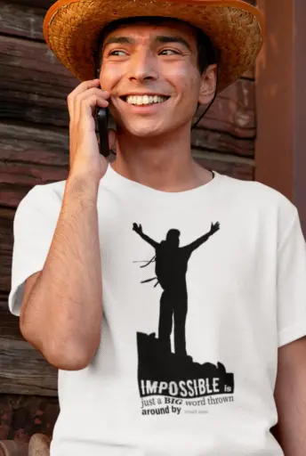 Impossible Is Just a Big Word Thrown Around By Small Men Men's Tshirt