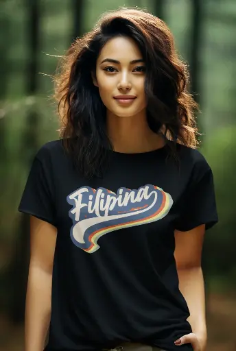 Filipina Text Art Women Tshirt