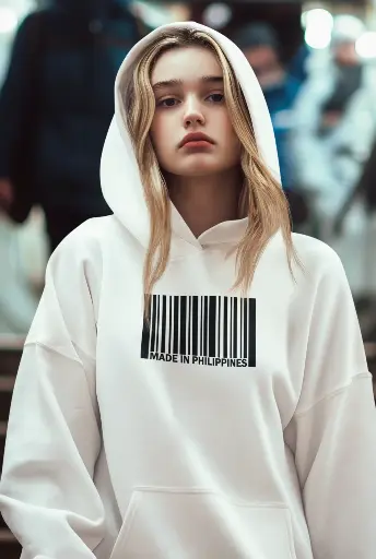 Made in Philippines Barcode Hoodie