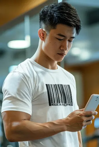 Made in Philippines Barcode Men's Tshirt