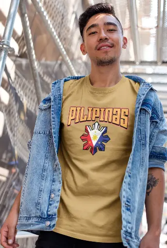 Pilipinas Text and a Sun Men's Tshirt