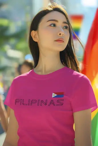 Pilipinas and Flag Women's Tshirt
